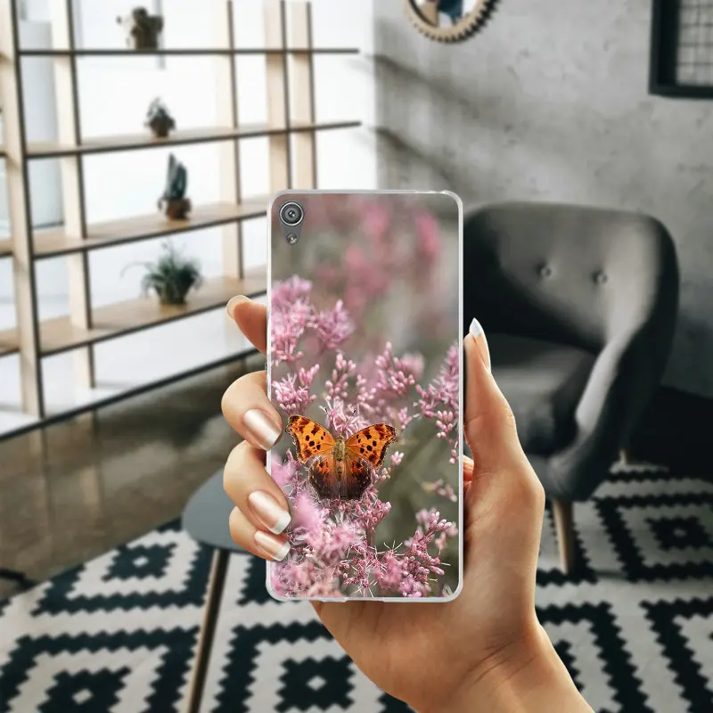 Красивые бабочки Мягкие аксессуары чехол TPU для телефона Sony Xperia E3 E5 T3 M2 M4 M5 XA XZ Z Z1 Z2