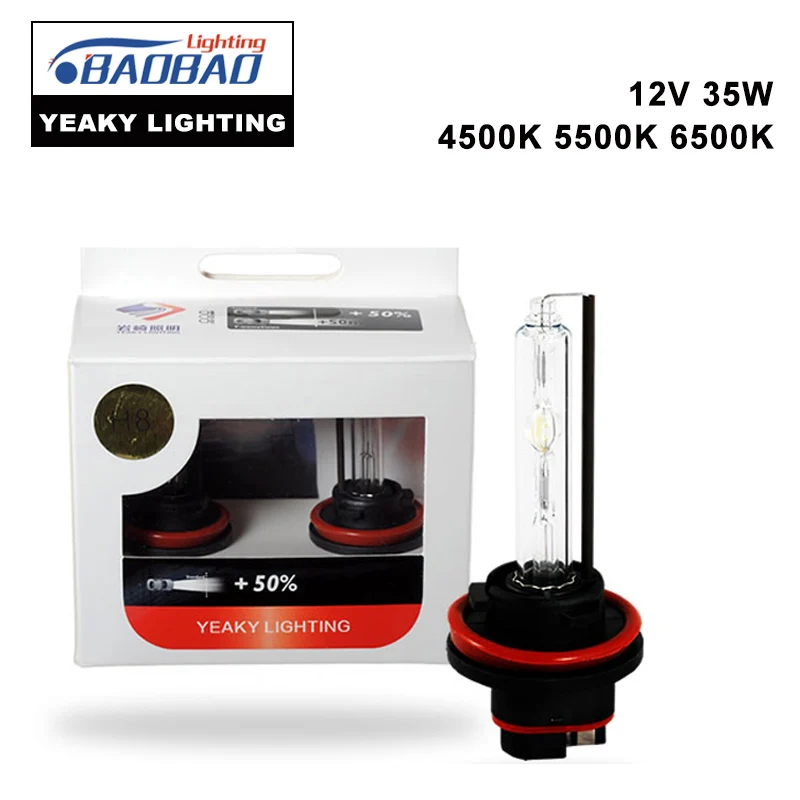 

BAOBAO H7 Original YEAKY Ultra Bright HID Car Headlight Bulb 35W 4500K 5500K 6500K H1 H3 H8 H11 9005 9006 Car Styling