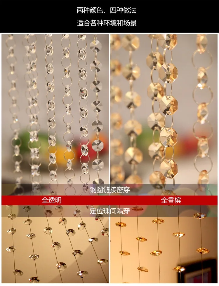 100 метров 30 мм граненый шар + 14 восьмиугольник хрустальный кулон люстра