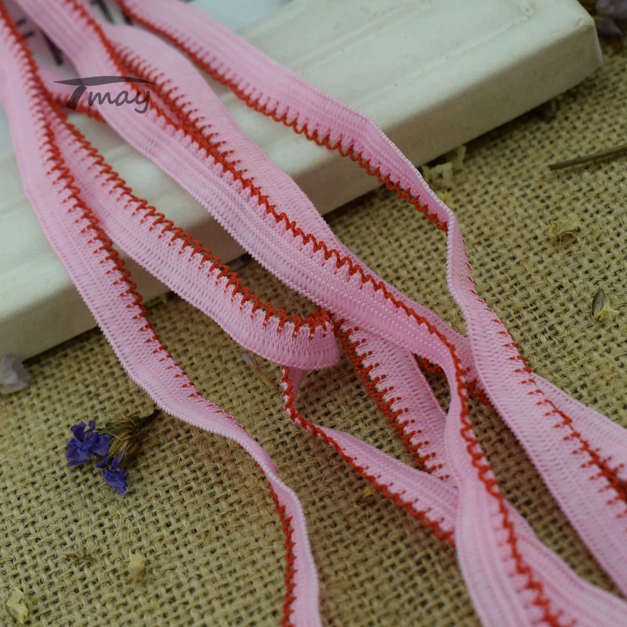 Эластичные розовые и красные полоски #245 эластичные ремешки с кружевной отделкой