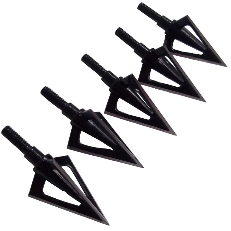 

6pcs Archery Stainless Steel 3 Blades Broadhead 100Gr Arrowhead Arrow Points Tips Hunting Arrow Head