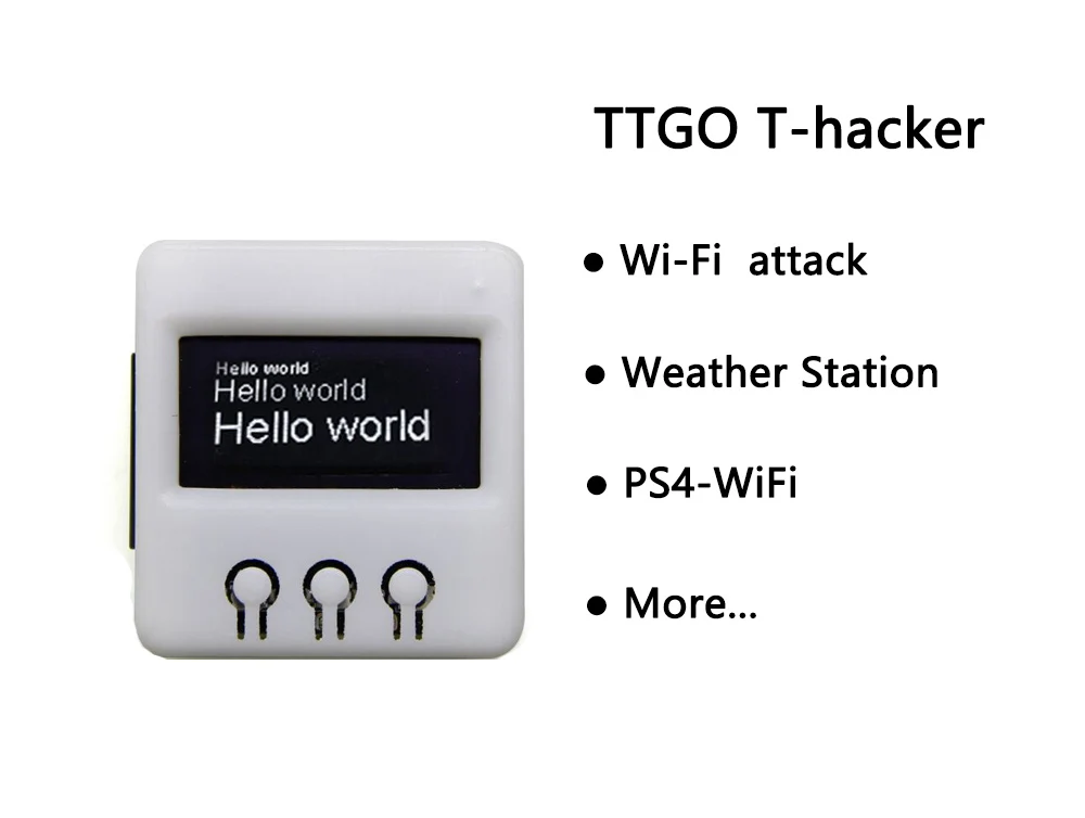 DIY BOX TTGO T-Hacker ESP8266 Wifi OLED дисплей терактная Метеостанция для PS4-WiFi датчик температуры и влажности