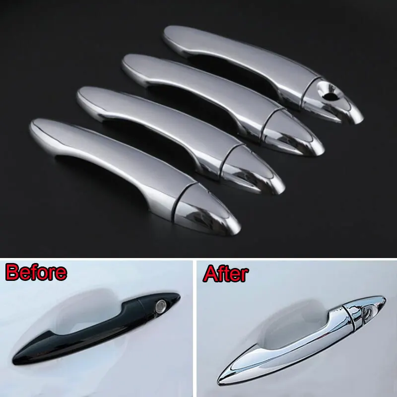 8 шт. ABS Хромированная Крышка для наружных дверей отделка с блестками украшение