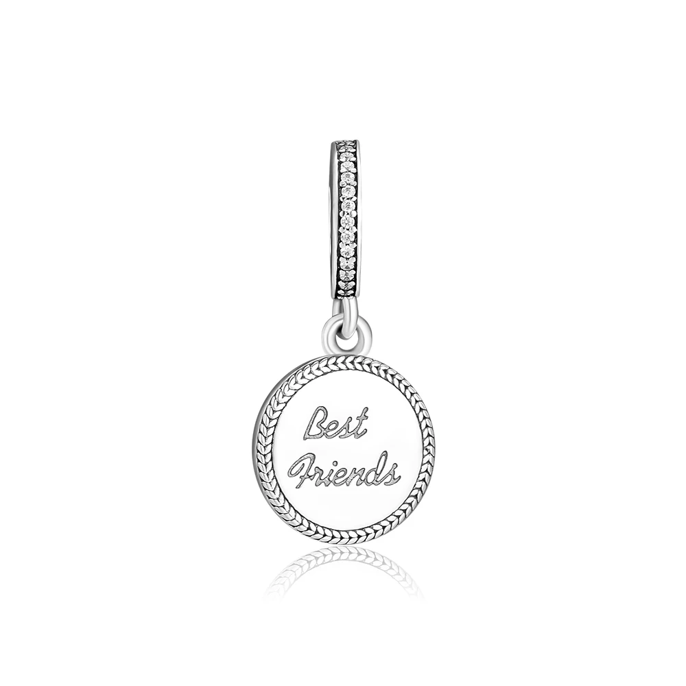 CKK 925 Sterling Silver Human &amp Mermaid Best friend Dangle Charm Fits Pandora Bracelet Charms Necklace for Jewelry Making Gift |
