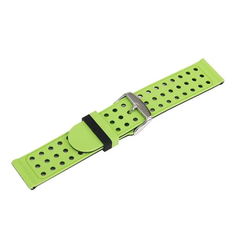 Универсальный сменный силиконовый ремешок для часов 20 мм двухцветное круглое