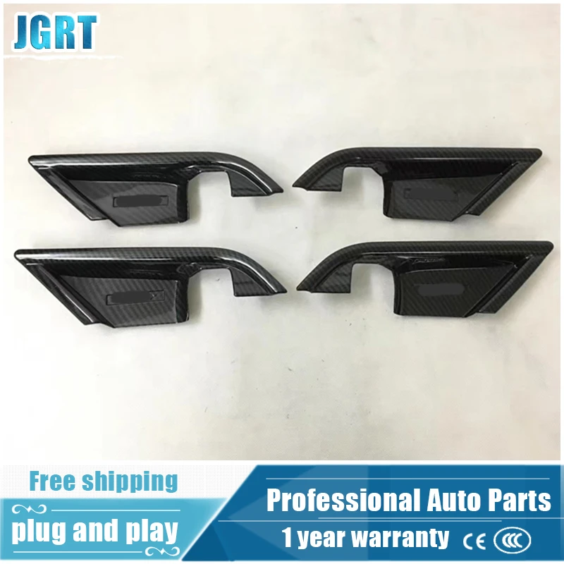 JGRT автомобильный стиль для Toyota Camry 2018 ABS или Карбоновое волокно полная внутренняя декоративная рамка обшивки дверной части с логотипом 4 шт. на.