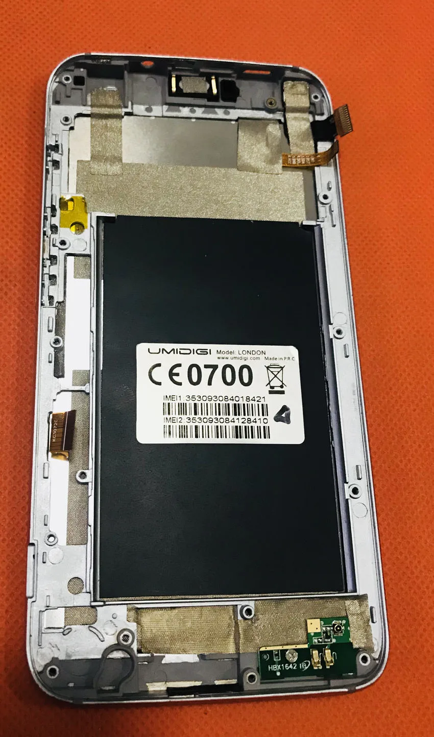 Старый ЖК-дисплей+ дигитайзер сенсорный экран+ рамка для Umi London MTK6580 четырехъядерный 5,0 дюймов HD
