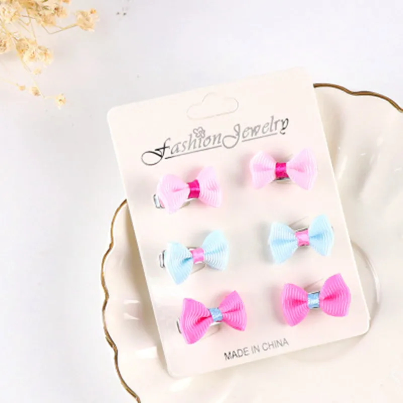 

4pcs/set Colorful for Baby Girls Boutique Hair Clip Bows Ribbon Hairpins Hairgrip Headwear For Children