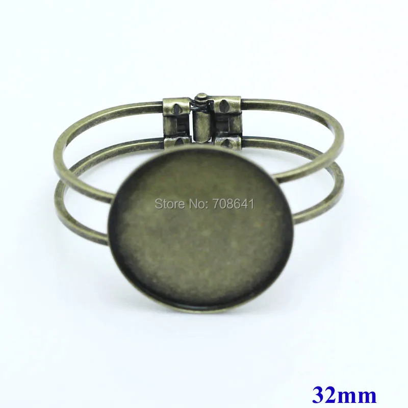 Пустая основа для браслета с круглой окантовкой поднос кабошоном кабошон