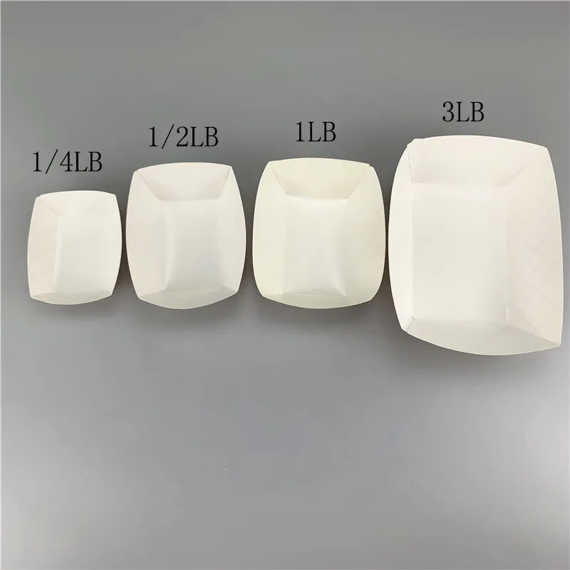 1/4LB 1/2LB LIB 3LB 12 шт красный плед напечатанный одноразовый Бумажный лоток для еды лодка фаст-фуд лотки-контейнеры вечерние принадлежности для пикника