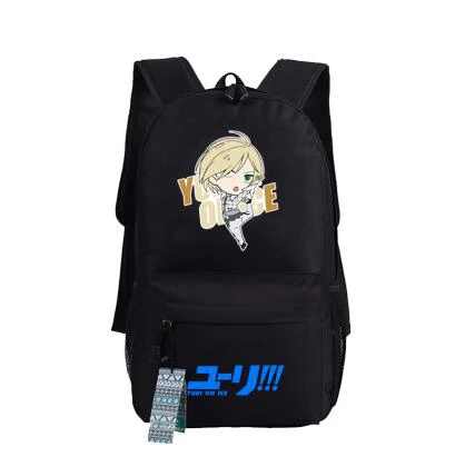 YURI on ICE Katsuki Yuri, женский рюкзак, Холщовый, школьные сумки для подростков, Harajuku, дорожный рюкзак, аниме, рюкзак для ноутбука, рюкзак для книг - Цвет: 12