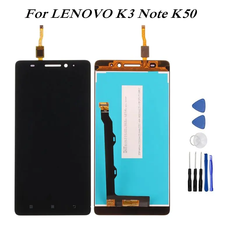 Черный Полный ЖК дисплей сенсорный экран дигитайзер в сборе для LENOVO K3 Note K50 T K50T