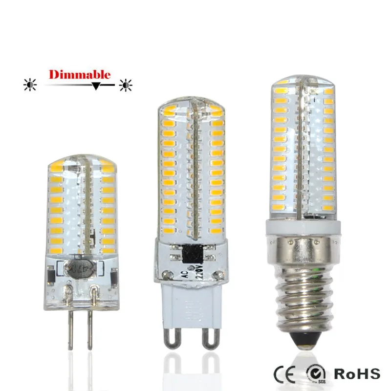 E14 / G9 G4 СМД 3014 3 Вт 4 5 6 7 8 9 LED светодиодная лампа кукуруза DC12В AC220В светорегулятор