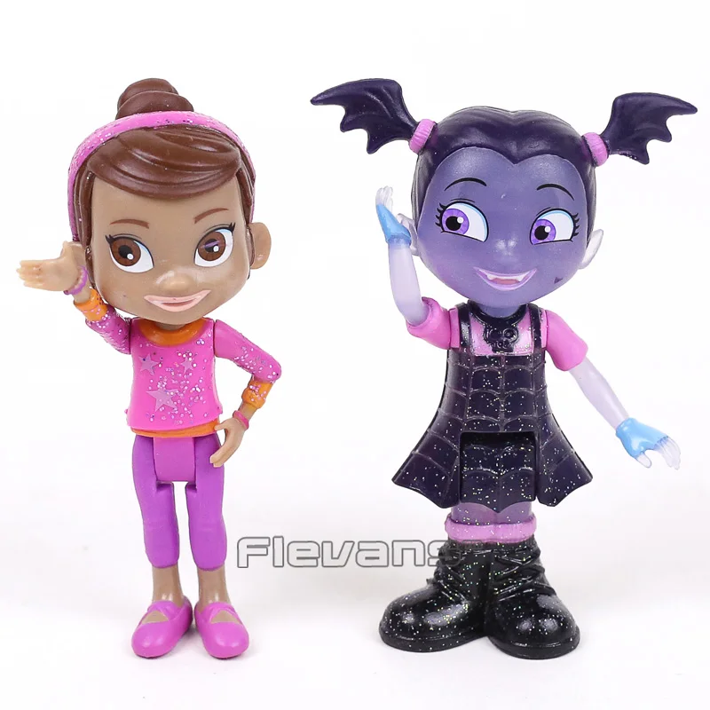 Junior Vampirina вамп ПВХ Фигурки игрушки для Штаны для девочек с рождественским изображением подарок(8 см), 2 шт./компл