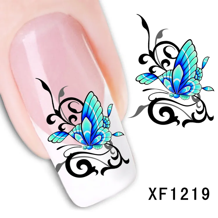 1 шт переводные наклейки для ногтей с водой различные дизайна бабочки красоты