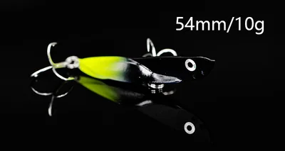 Black 10g Flurry, Супер длинная литая приманка для рыбалки, искусственная приманка, осенняя ловушка, 10 г, 15 г, 20 г - Цвет: Black 10g