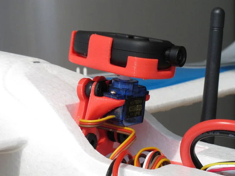 Держатель для камеры MOBIUS Actioncam 808 #16 Servo PTZ Gimbal FPV RC Aircraft Surfer X8 Glider|Детали и
