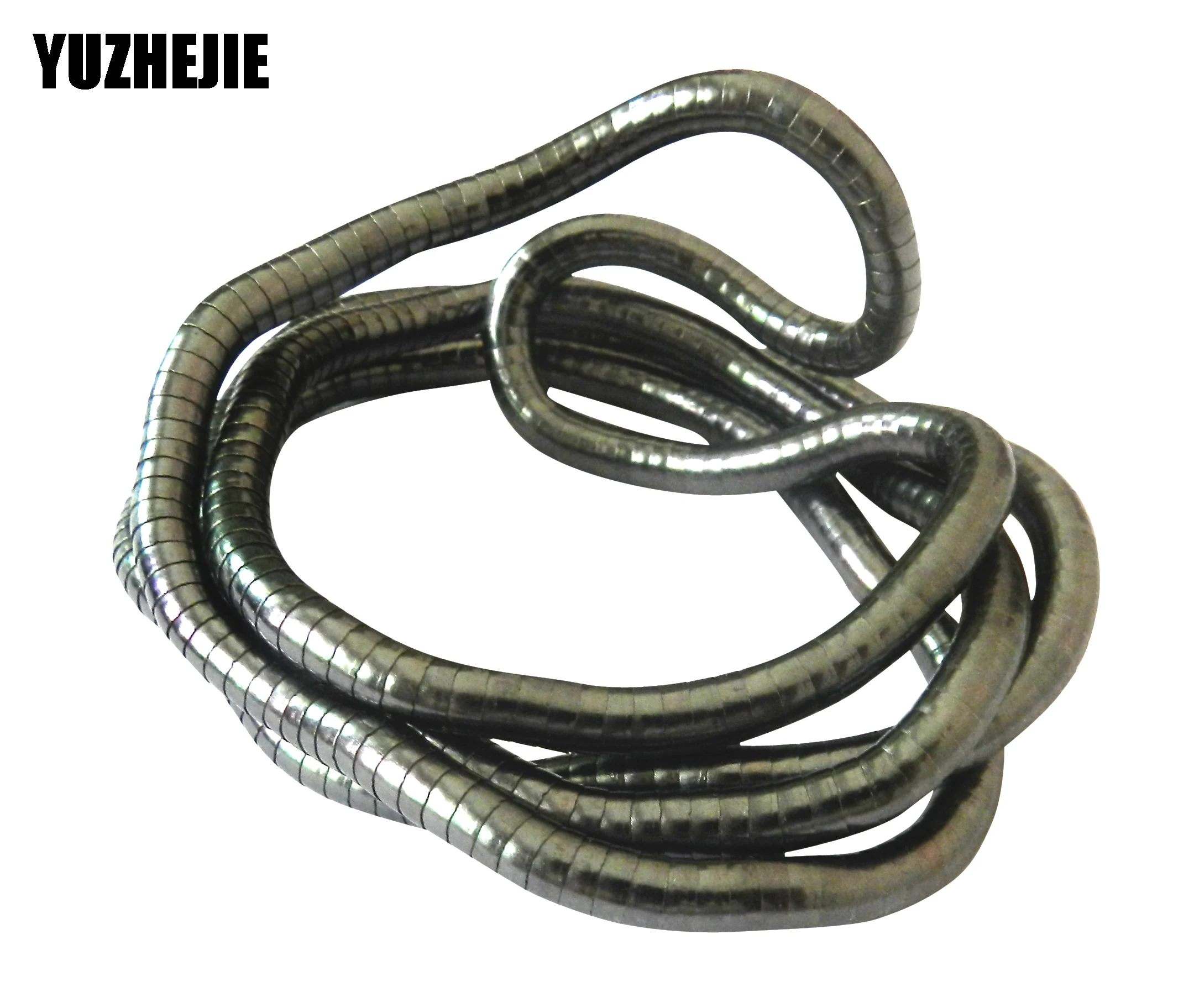 

YUZHEJIE 2008 NEW High quality wholesale black iron bendable flexible snake necklace 5mm,90cm,10pcs/pack
