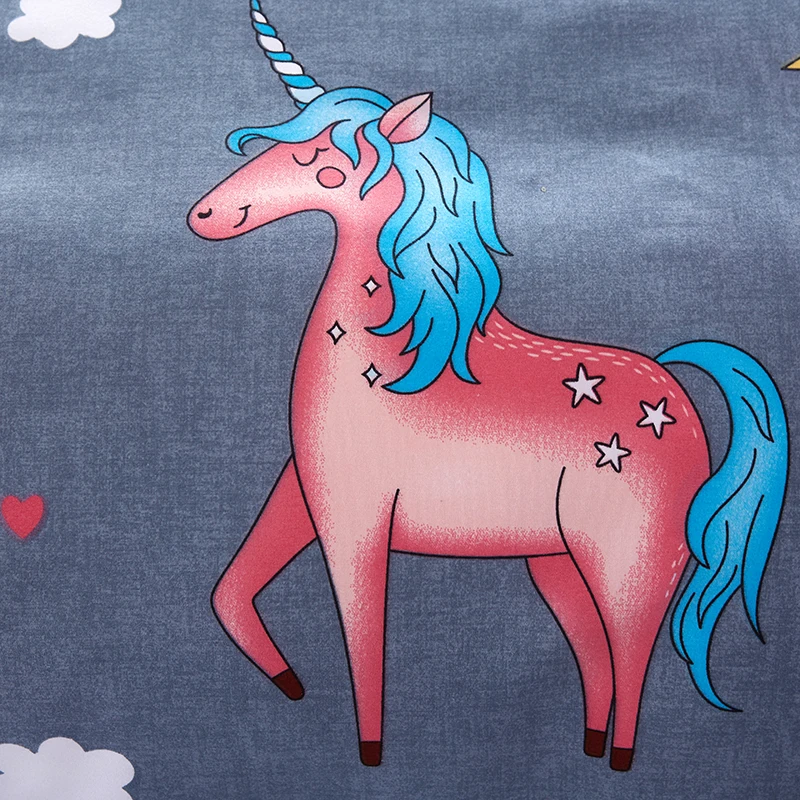 Фото Bonenjoy King Size Duvet Cover Set Gray Color Unicorn bedding Queen Bed Linen Double Sheet Pillowcase Дом и сад Bonenjoy King Size Duvet Cover Set Gray Color Unicorn bedding Queen Bed Linen Double Sheet Pillowcase Дом и сад