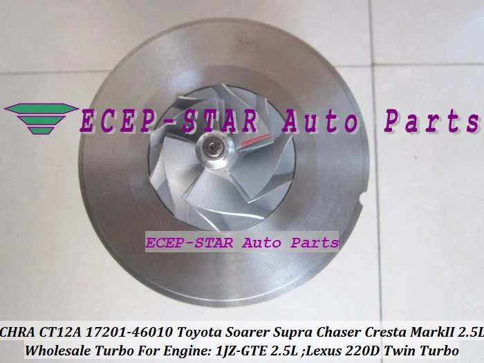 1 двойной турбокартридж CHRA Core CT12A 17208-46010 17208 46010 1720846010 для TOYOTA Soarer Supra Lexus 220D 1JZ-GTE 1jzgte