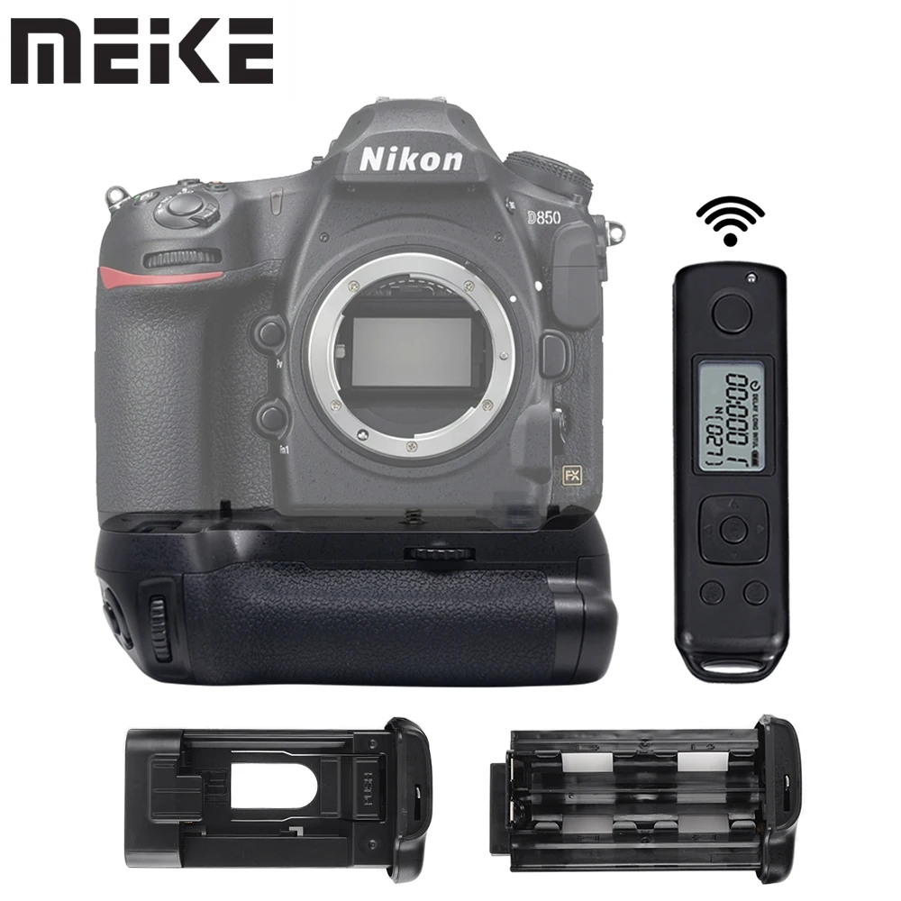 Meike MK D850 Pro вертикальную съемку Аккумуляторный блок питания с пистолетной