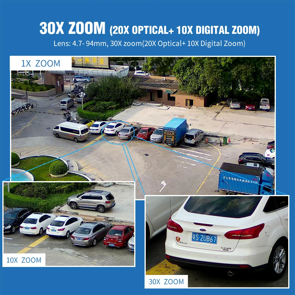 1080P PTZ IP камера AI автоматическое отслеживание 30X зум H.265 IP66 POE IP камера AI человеческое тело лицо Масштабирование Программирование пресеты патрульная