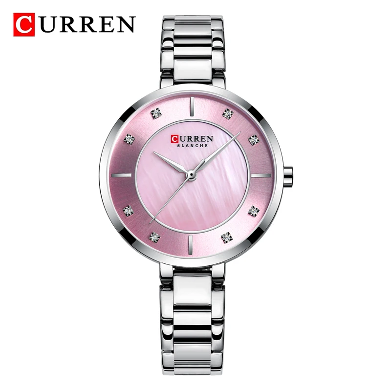 Silver CURREN новые женские часы люксовый бренд розовое золото кварцевые женские наручные часы браслет водонепроницаемые женские часы relogio feminino - Цвет: Silver