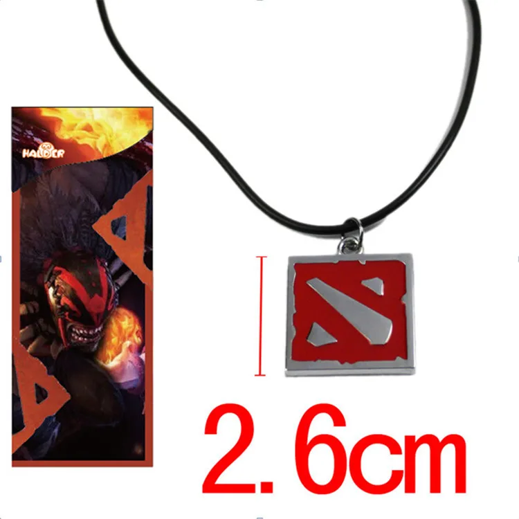 300 шт./лот DOTA 2 лого брелки и ожерелье dota герои Косплей тема подвески бесплатно