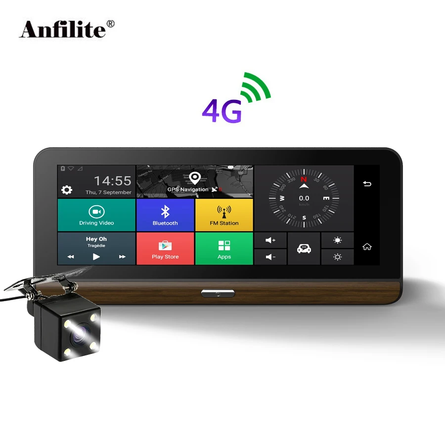 Автомобильный видеорегистратор Anfilite 10 шт. 3G/4G поддержка 7 8 дюймов Android 5 1 GPS BT