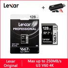 Lexar 1667X sd-карта 128 Гб 64 Гб 256 Гб класс 10 U3 V60 карта памяти 64 128 ГБ 250 Мб флэш-карта памяти SD карта памяти для камеры SDXC SDHC