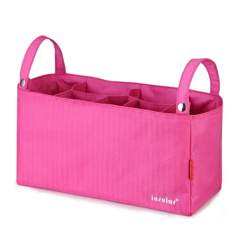 Hot Pink Новинка, женское косметическое хранение макияжа, держатель, сумка, мумия, сумка, вкладыш, отделение, посылка, водонепроницаемая, многофункциональная, сумка для детской коляски - Цвет: Hot Pink