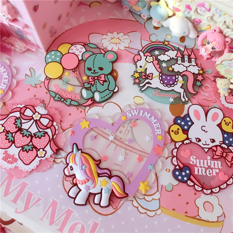 3 шт./компл. футляр из силикона с милым рисунком мультфильма подставки