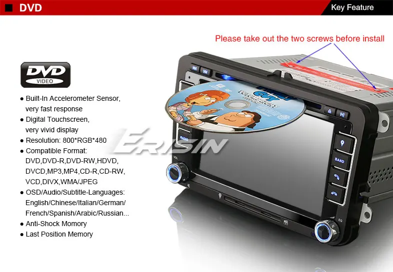 Erisin ES7148V " автомобильный стерео dvd-плеер gps 3g DAB+ система для VW Jetta Golf skoda Seat