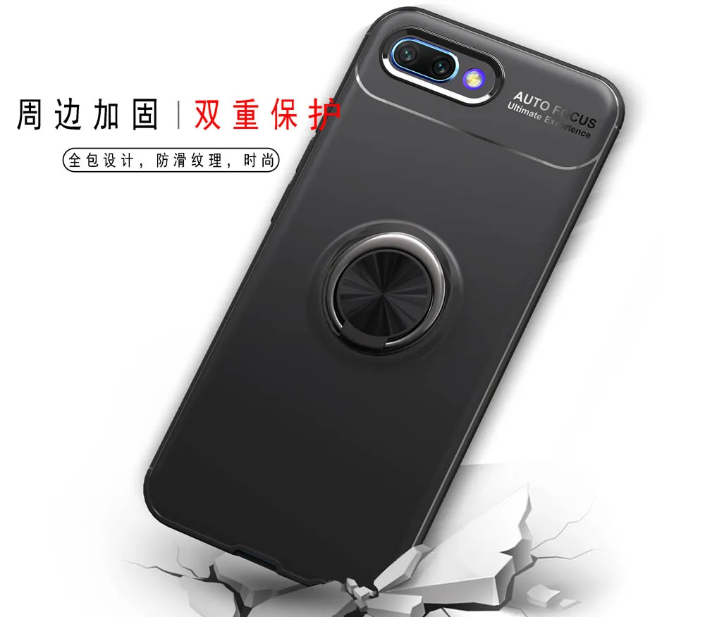 Мягкий силиконовый чехол для Huawei Honor 10 COL-L29 360 градусов металлический телефона с