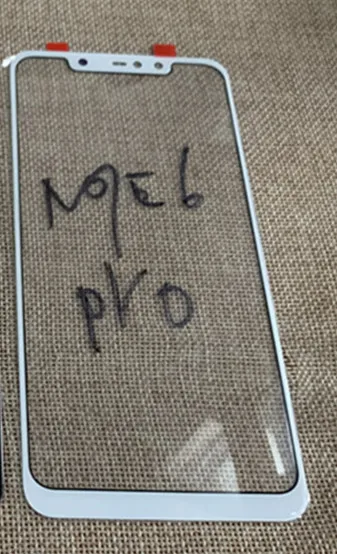 Note6 Pro Сенсорный экран для Xiaomi Redmi Note 6 Pro Передняя стеклянная крышка ЖК-экран внешняя панель Объектив телефон запасные части - Цвет: Белый