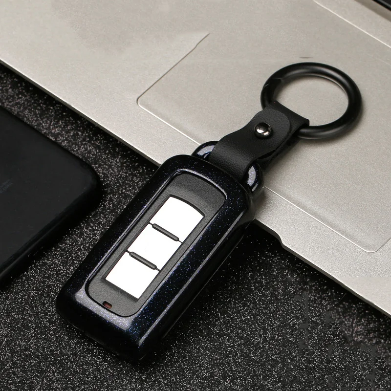 Звезда углеродная полоса гладкий Чехол для дистанционного ключа от машины Mitsubishi