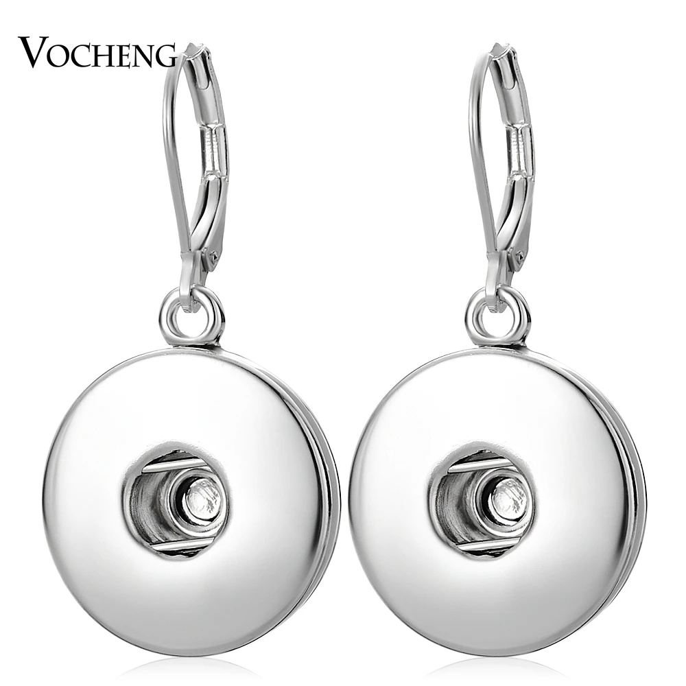 

10pcs/lot Wholesale Vocheng Ginger Snaps Dangle Women Earring Stainless Steel Hook Fit 18mm Button NN-527*10 Free Shipping