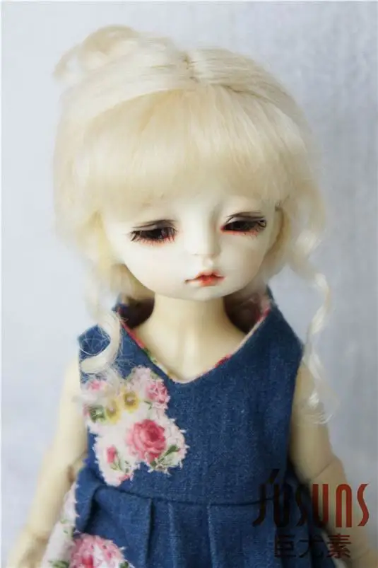 JD160 1/6 1/4 1/3 модные парики из мохера для кукол мягкий парик BJD Размер 6-7 дюймов 7-8 дюймов 8-9 дюймов, классика аксессуары для кукол - Цвет: 6-7inch Blond M9