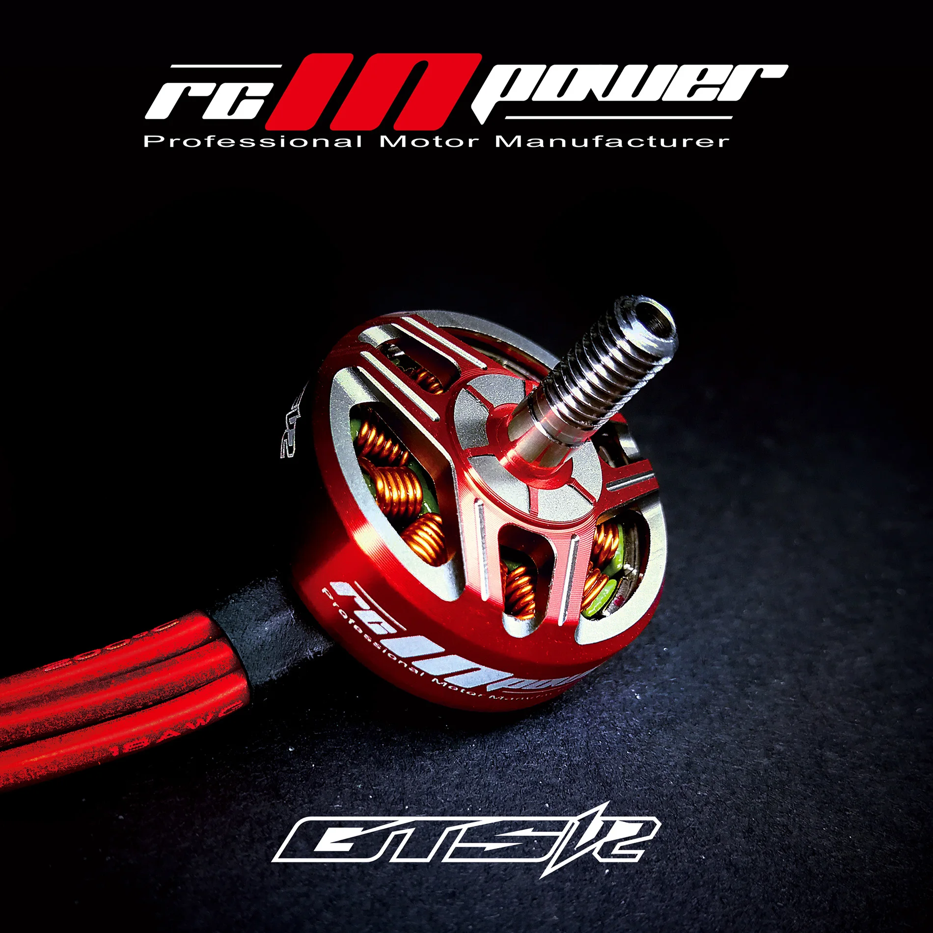 RCINPOWER GTS V2 2305/2306 красная версия бесщеточный двигатель с резьбой CW для