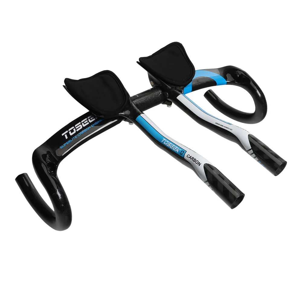 TOSEEK дорожный велосипед углеродный руль с концами руля UD глянцевый