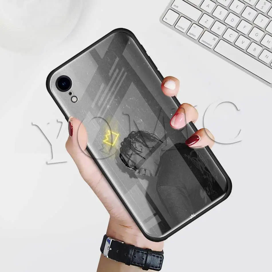 Чехлы с закаленным стеклом для Apple iPhone XR 7 8 6 6S Plus 11 Pro X XS MAX мягкий чехол для телефона