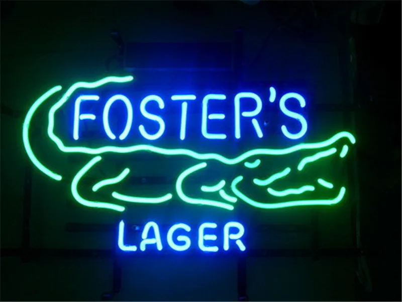 Неоновая вывеска для FOSTERS австралийская пива настоящий стеклянный пивной бар