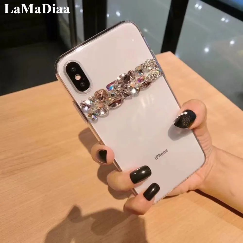 LaMaDiaa мобильный телефон чехлы для Xiaomi 10 Pro 9 8 SE Lite Redmi 9A 7 6 6A Note9 Max Блестящий Алмазный