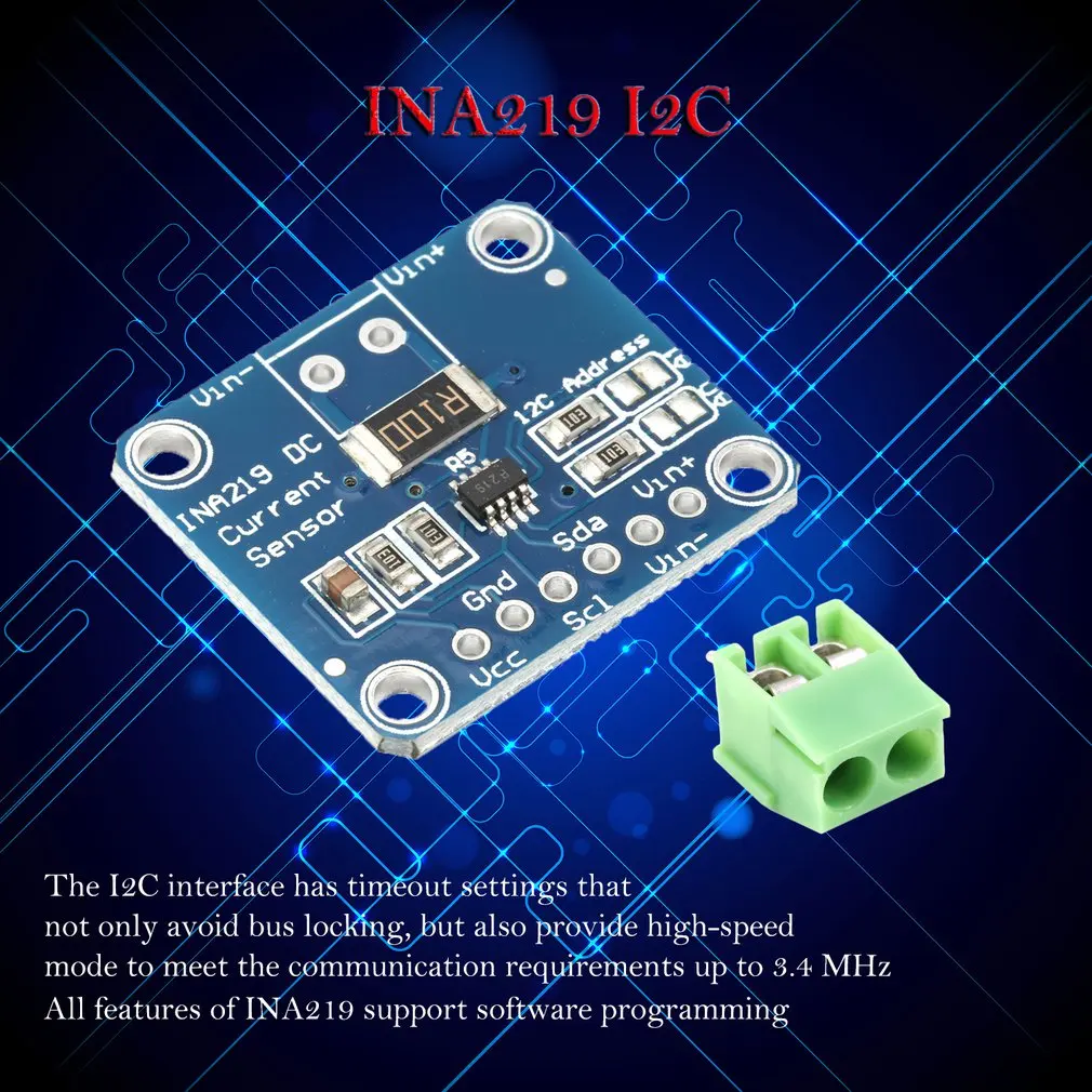 INA219 I2C интерфейс двунаправленный DC напряжение тока Stroom/блок питания датчик