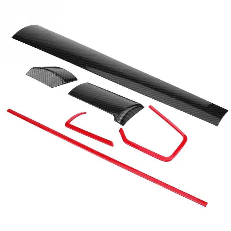 1 комплект из углеродного волокна 6 шт. автомобильная консоль крышка для