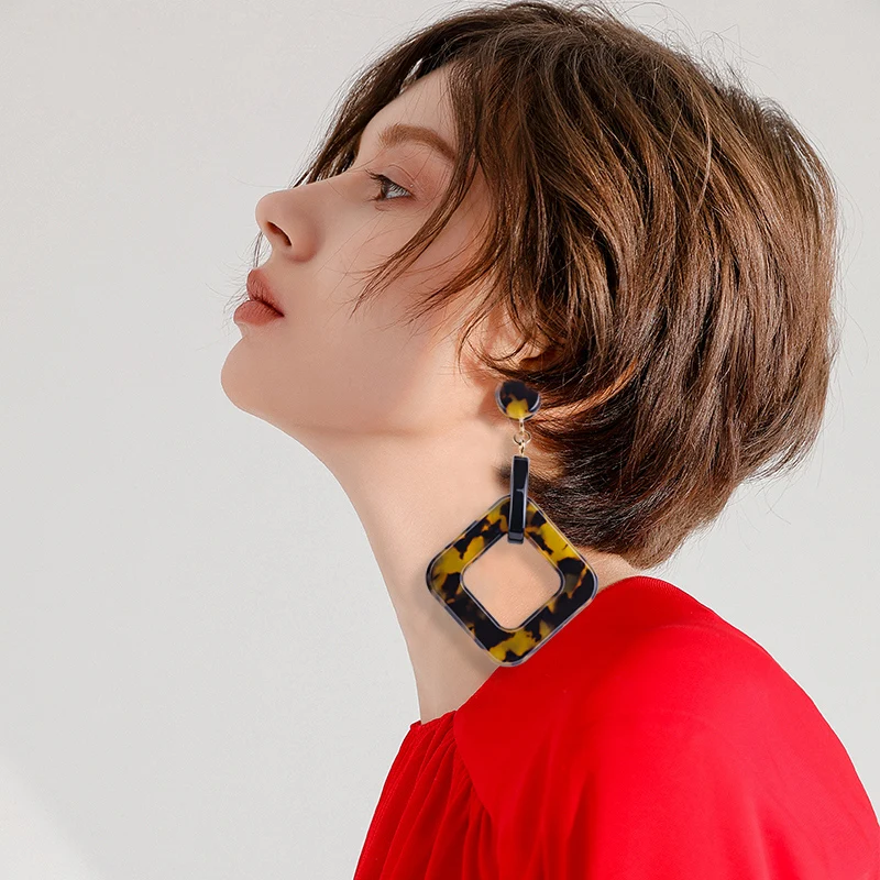 Оптовая продажа Длинные акриловые серьги GuanLong в виде карамели boucle bijoux femme oorbellen