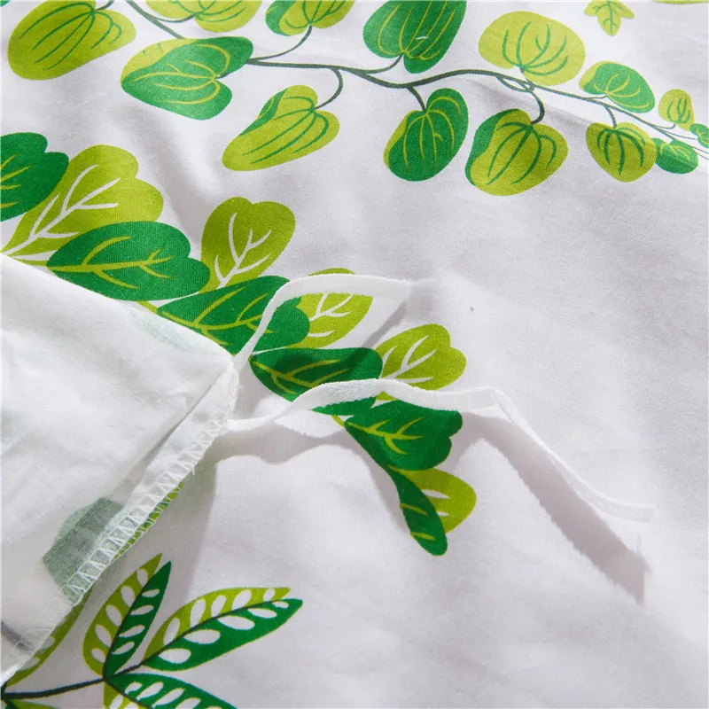 100% хлопок корейский стиль небольшой свежий зеленый лист шаблон покрывало США queen