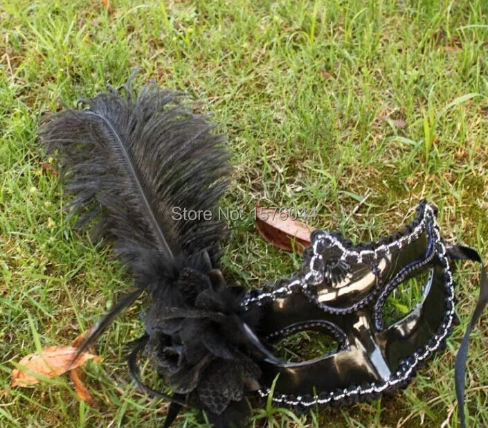 1 шт. новая Вечеринка маскарад Хэллоуин перо маска мода для мужчин и женщин