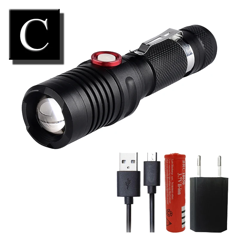 Option C Litwod Z201282 50000 люмен лампа XHP70.2 мощный фонарик Micro USB Zoom СВЕТОДИОДНЫЙ Фонарь XM-L2 U3 18650 или 26650 батареи для кемпинга - Испускаемый цвет: Option C