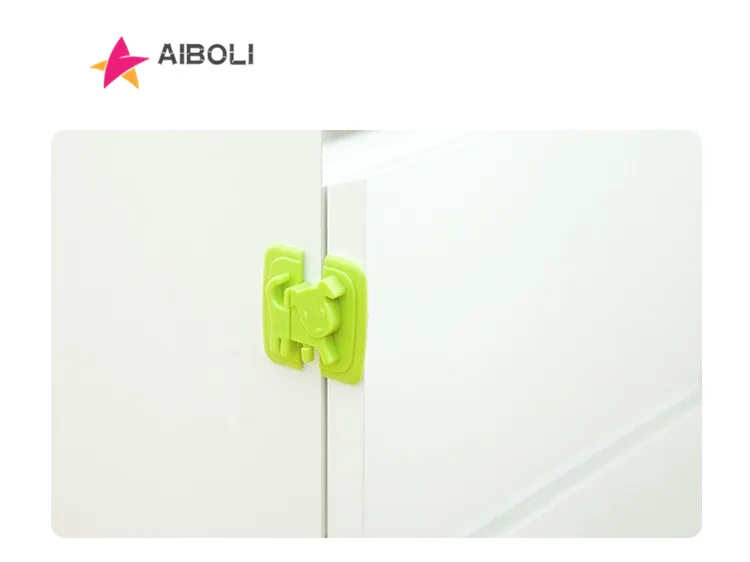 Детский дверной замок AIBOLI из АБС пластика в форме мультяшной собаки с выдвижным